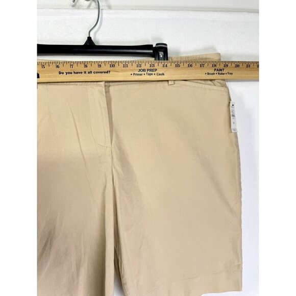 NWT Talbots Simply Flattering Bermuda Shorts Womens 16P Khaki Tan 9.5” High Rise - Picture 9 of 12
